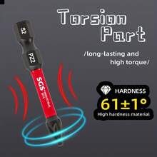 Set de 15 piezas de brocas de destornillador cruzado PZ2 de acero S2 de 2"-50mm, juego de brocas de destornillador de impacto con elegante caja de almacenamiento, kit industrial de brocas de destornillador - Multicolor - Ver 5