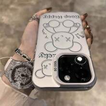 Silver Line Giant Bear Compatible With Apple 15 Phone Case  16 Pro Color Silver 14 Plus Hard Shell 13 Premium 8 - Argento - Visualizzare 2