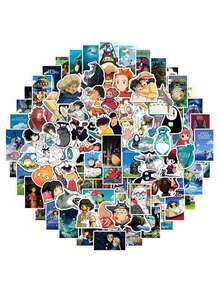 Cute Hayao Miyazaki Graffiti Stickers Bicycles, Scooters, Laptops, Waterproof Luggage Stickers - 1 - 查看 1