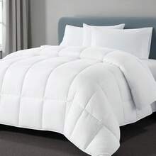 KingnetStore - Edredón Acolchado para Cama de 90 105 135 150 180 - Relleno Nórdico 300 gr/m² Abundante + Tela 100% Suave Microfibra Cepillada 80 g/m² con Costura de Caja - Edredón Cálido Confortable y bien Rellenado - Cama 105 (180x220 CM) - Ver 8