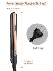 CRASTS Corn Silk Hair Clip Board Pad, Hair Root Volumizing Device, Perm Hair Volumizer, Corn Perm Hair Curler, Wool Curl, Golden - EU C Type Plug(220-240V) - View 4