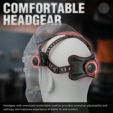 Large View Auto Darkening Welding Helmet, 1111 True Color Powered Hood With 4 Sensors, Wide Shade 35 - 99 - 13 TIG MIG CUT And GRIND - LYG-M800H-PK - 查看 9