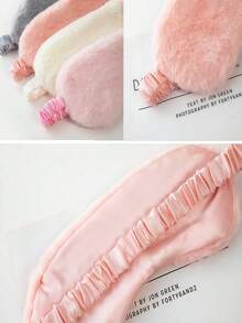 1pc Plush, Warm, Comfortable, And Light-Blocking Sleep Mask. Soft Plush Eye Mask - Eye Patch - Nap Health Eye Mask - Silk Plush Sleep Eye Mask - Comfortable Eye Mask - Colorful Satin Nighttime Light-Blocking Eye Mask - A Small Gift Or Surprise For A Friend. - Multicolor - View 5