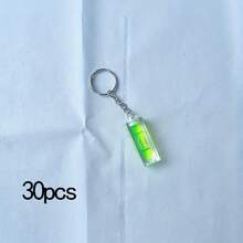 20/30/40/50pcs Plastic Spirit Level Keychains, Portable, Suitable For DIY Hobbyists And Home Decor - Green - View 13