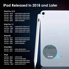 兼容 Apple Pencil，适用于 iPad Air 11/5/4/3、M3/M2、A16、Pro 13/11 代、M4、12.9 英寸触控笔、iPad 10/9 代、iPad mini 6/7 代平板电脑触控笔，120mAh - 彩色 - 查看 9