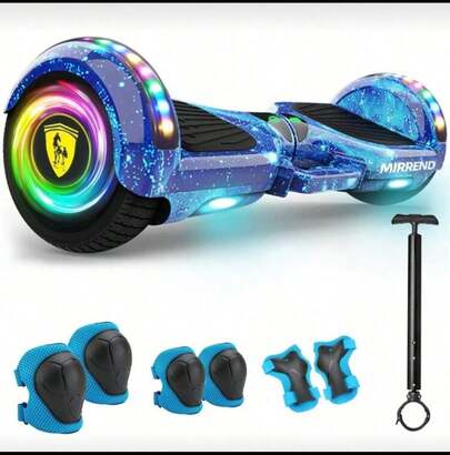 Patin Electrico Hoverboard con bluetooth y luces de colores patineta eléctrica auto balance scooter música movilidad moderna entretenimiento