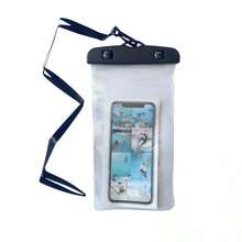 Waterproof Mobile Phone Pouch - [Black] Regular - Clear - View 1
