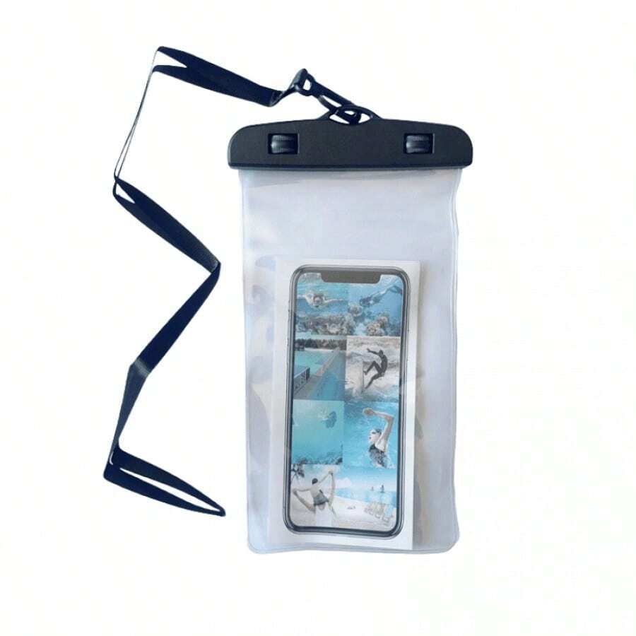 Waterproof Mobile Phone Pouch - [Black] Regular - Clear - View 1