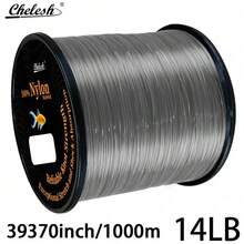 Chelesh Línea de pesca de nailon de 1000m/39370 pulgadas, de alta resistencia de un solo hilo, transparente, rosa rojo, burdeos, gris negro, verde oliva, con opciones de resistencia a la tracción de 6LB-38LB, duradera y resistente a la abrasión, lanzamiento suave, ligera y flexible, resistente a la corrosión, baja absorción de agua, textura suave, fácil de controlar y atar, adecuada para pesca de mar, pesca de estanque, pesca de carpas, pesca con señuelos, manualidades de joyería, regalo de pesca - Multicolor - Ver 69