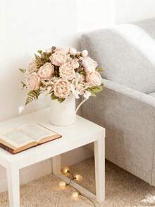 1/80 piezas Flores artificiales - Peonía de seda, Hortensia, Plantas falsas, Decoración para el hogar, comedor, sala de estar, jardín exterior, regalos para el Día de la Madre, regalos de cumpleaños, regalos de temporada de graduación, temporada de bodas, el arte de insertar flores, accesorios de fotografía, pared de flores, corona de flores, ramo de novia, decoración de boda, materiales DIY para corona de flores, materiales de decoración para fiesta de cumpleaños, accesorios de decoración del hogar, Día de San Valentín.