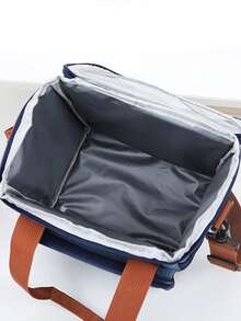 Large Capacity Portable Insulated Lunch Bag, Portable Waterproof And Leak Proof Lunch Box Shoulder Strap, Portable Refrigerated Bag, Thick Aluminum Foil Insulated Reusable Lunch Bag, Suitable For Schools, Offices, Camping, Picnics, Employees And Canteens, Classroom Storage Bags, Kitchen Accessories Lunch Bags Cooler Bag Lunchbox For Women For Men Travel Essentials