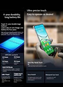 OPPO K13x 8GB+256GB, Excellent Signal Penetration, Drop-Proof And Durable, Dimensity 6300 Processor, IP69 Dust And Water Resistance, New 5G Smartphone With Side Fingerprint And Face Recognition (Chinese Version, No ESIM), Zirconium White. - Zirconium White - View 3