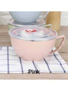 不锈钢保温面碗带盖 - 双层防漏设计，适合盛装热食、方便面和外卖 - 经久耐用，易于清洁 - 是家庭、办公室、学校午餐盒、旅行食品容器的理想之选 - 彩色 - 查看 6