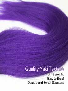 1-6pcs 18-36 Inch Purple Pre-Stretched Braiding Hair Extensions, Suitable For Braiding, Yaki Synthetic Crochet Twist Braids, Halloween Costume Cosplay
