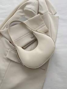 Women Solid Color Minimalist Hobo Bag,Fresh And Delicate Crescent Bag,Versatile Commuter Tote Shoulder Bag Minimalist Underarm Bag,Purses And Bags Women,Crossbody Bags For Women,Shoulder Bags,Bag,Carteras,Bolsas De Mujer,Carteras De Mujer Elegantes - Nhiều màu - Xem 5