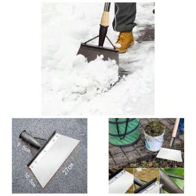 Multi - Functional Outdoor Garden Cleaning Shovel Multifunctional Carbon Steel Cleaning Shove Landscaping Weeding Planting Garden Scraper Shovel Farm Weeding Snow Removal