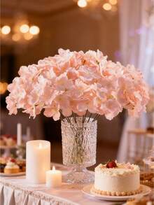 1支/15支仿真绣球花，带茎假花头，适用于家居装饰、房间装饰、婚礼装饰、卧室装饰、情人节、母亲节、花瓶填充、婚礼餐桌摆饰、卧室用品、餐桌摆饰、闺蜜礼物、家居装饰、卧室配件、新娘捧花、房间装饰、家居装饰、花束、春季装饰、妈妈礼物、闺蜜礼物、生日礼物 - 粉色 - 查看 6