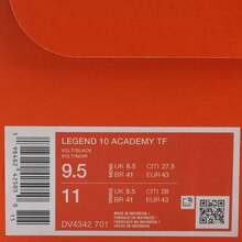 Nike LEGEND 10 ACADEMY TF Football Shoes, Low-Top, DV4342-701, Unisex - Yellow - View 6