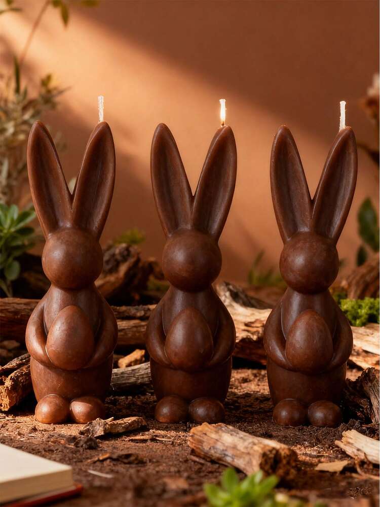 Rabbit Ear & Heart Shaped & Egg Shaped Candle Mold, Easter Decoration 3D Rabbit Egg Candle Silicone Mold, Reusable High Temperature Resistant Silicone Mold For DIY Scented Candle Decoration, Plaster Diffuser, Resin Casting And More, Suitable For Holiday Celebration, Meditation And Home Decor - White - View 9