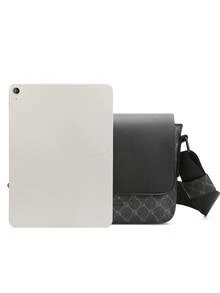 1pc Peach Tree Men's Messenger Bag, PU Leather Flap Crossbody Shoulder Bag, Casual Versatile Daily Use Small Square Bag Pouch - Multicolor - View 9