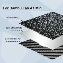 PEO PET Placa de construccin para Bambulabs a1 - Pequeño diamante PEO + fibra de carbono PET - Ver 2