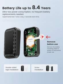 三合一无线门铃报警器，350米远距离迎宾门铃，警报门铃，62首铃声，6种闪烁模式，适用于室内/室外/卧室/客厅/庭院/车库 - 查看 9