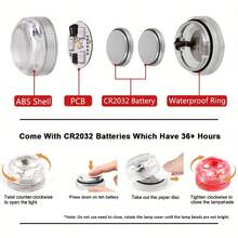 10pack 30H+  Submersible LED Light With Remote Control,  LED Light, Waterproof Tea Light, Underwater Light, Battery Powered RGB Flameless Candle, Suitable For Vase, Fish Tank, Swimming Pool, Bathtub, Party, Wedding, Halloween Decoration, Party Decorations, Event Lighting, Mood Lighting, Festive Illumination, Batteryoperated Light, Remotecontrolled Light, Submersible Lamp, Bathtub Lighting, Holiday Shoppers, Aquarium Enthusiasts - 10個配件+2個遙控器 - 查看 5