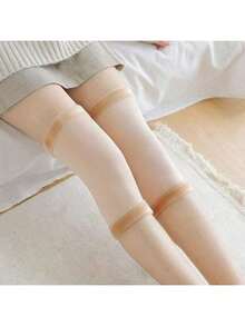 Adult Thick Elastic Fleece Winter Warm Knee Pads Tights, Seamless Fit, Elastic Warm Performance - Multicolor - View 14