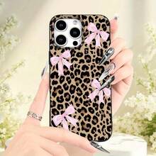 Pink Bow And Leopard Print Fashion Large Hole Lens Phone Case For IPhone 16E/16/16PRO/16PROMAX/15/15PLUS/15PRO/15PROMAX/14/14PLUS/14PRO/14PROMAX/13/13mini/13PRO/13PROMAFOR-YOUR-BELOVED-PHONE Christmas Phone Case - 款式1(1件) - 查看 5
