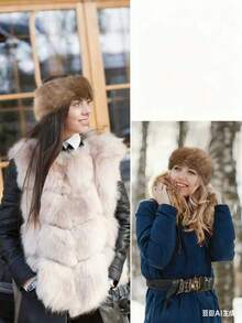 人造毛皮发箍，蓬松毛绒头饰，时尚百搭发饰 - 多色 - 查看 5
