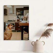 1幅定制帆布墙画 - 个性化照片海报，适用于客厅、卧室、厨房装饰 - 送给朋友、家人和情侣的完美礼物 - 非常适合生日、宠物、节日和圣诞节装饰（不含画框） - 彩色 - 查看 2