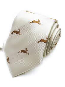 1pc Handmade Animal Print Unisex Necktie, Suitable For Casual, Streetwear, Business, Party, Wedding - Multicolor - View 7