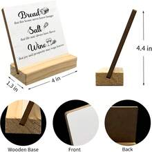 Mtrgdn Wine Signs For Home Decor,Inspirational Desk Decor,Kitchen Decor Bread Salt Wine Wooden Sign Desk Decor For Farmhouse Home Kitchen Table Shelf Decoration, Housewarming Gifts For Woman - Inspirational 12 - View 10