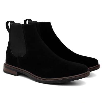 Bota Chelsea Masculina Em Camurça Elegância, Conforto e Estilo, Envio Imediato