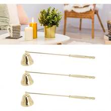 Tgoon Apagador de mecha para velas, apagador de velas chapado en hierro dorado para velas de aromaterapia - 1 - Ver 5