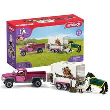 Horse Club - 38PC Trailer And Truck Transporter Playset With Realistic Horse And Rider Figurines And Accessories - Interactive Toys Girls And Boys - Kids Ages 5+ |   42346Christmas Birthday - Updated Packaging - View 2