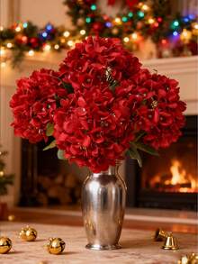 1Pc Artificial Hydrangeas With Stems - Real Touch, Suitable For Wedding Decorations, Home Decorations, Garden Decorations, Graduation Decorations, Gender Reveal Decorations, Bridal Showers, Party Gifts, Graduation Ceremonies, Party Decorations, Bridal Bouquets, Outdoor Decorations, Camping, Patio Decorations, Courtyard Decorations,