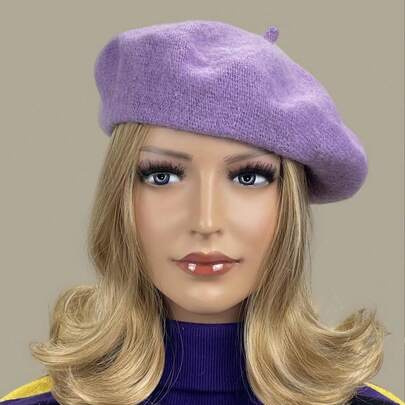 Women's Simple Versatile Solid Color Beret Hat, Breathable And Comfortable Outdoor Casual Hat