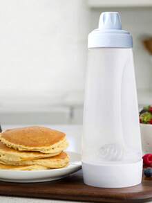 1个/2个1000毫升手摇式面糊搅拌瓶分配器，面糊搅拌瓶；奶油煎饼；煎饼面糊搅拌瓶，按压式煎饼奶油分配瓶带刻度，奶油打发瓶和调味挤压瓶，迷你透明酱汁瓶。 - 無色 - 查看 15