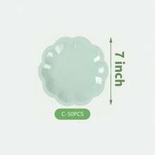 10pcs/20pcs/40pcs/50pcs,Green Fan-Shaped Gradient Green Paper Plate 7-Inch Disposable Decorative Dinner Plate Dessert Plate, Suitable For Valentine's Day, Wedding, Bridal Shower, Christmas Party Supplies (Green) - Green - View 15