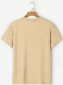 Camiseta Streetwear Unissex 100% Algodão Masculina e Feminina Estampada Camisa Premium - Caqui - Visão 4