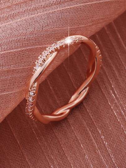 1 قطعة خاتم زركونيا شخصي عصري بسيط، هدية للنساء في عيد الحب، عيد الأم، عيد الميلاد، الحفلات