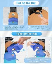 2 Pack Hat Organizer For Baseball Caps, Hat Rack For Wall With Strong Adhesive, Wall Mounted Hat Hooks Hold Up To 18 Hats For Closet Door And Bedroom (16x2.3 Inch) - 黑色 - 查看 6