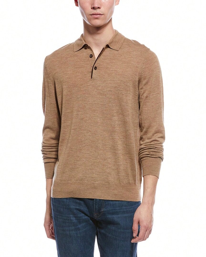 Bruno Magli Wool Polo Sweater - 棕色 - 查看 1