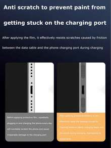 10pcs Ultra-Thin Self-Adhesive Metal Dust-Proof Speaker Mesh Protector Film Compatible With IPhone 17/17 Air/17 Pro/17 Pro Max/16/16 Pro/16 Pro Max/15/14/13, Protect Earpiece And Charging Port, Ensure Sound Quality, Easy Installation, Prevent Dust Entry Gifts For Mother, Family, Friends, Kids, Birthday, Holiday Phone Accessories Phone Charm - Black - View 5