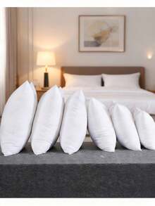 6个装硅胶填充装饰枕芯 – 30x50厘米（250克）/ 40x40厘米（290克）/ 45x45厘米（400克）/ 60x60厘米（710克） – 柔软Tela面料，持久耐用且卫生填充物 – 土耳其制造 - 白色 - 查看 2