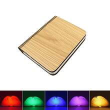 1PC LED 5 Colors Paper Creative Book Night Light USB Rechargeable Magnetic Folding Decorative Desk Lamp For Home Office Library Party Festival Gifts ﻿ - 書本燈杏色 - 查看 16