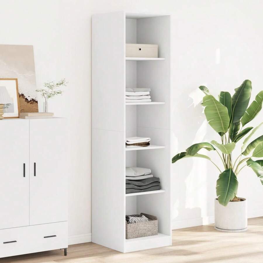vidaXL Kleiderschrank Weiß 50x50x200 Cm Holzwerkstoff - White - View 1