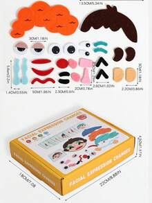 1 Set Children's Social-Emotional Learning Activity Kit, Includes Emotion Expression Game, Emotion Change Toys, Educational Toys, Emotion DIY Toys, Family Emotion Board Game, Autism Sensory Toys, Learning Materials, Christmas Gift - Multicolor - View 12