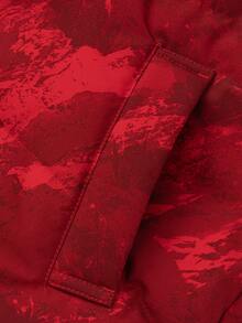 Balabala Kids Boys Down Jacket, Winter 2025 Warm & Protective Coat - Black and Red - View 8